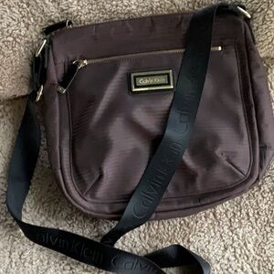 Calvin Klein nylon crossbody bag.